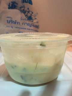 A picture of Cream and Mint Homemade Ice-cream.