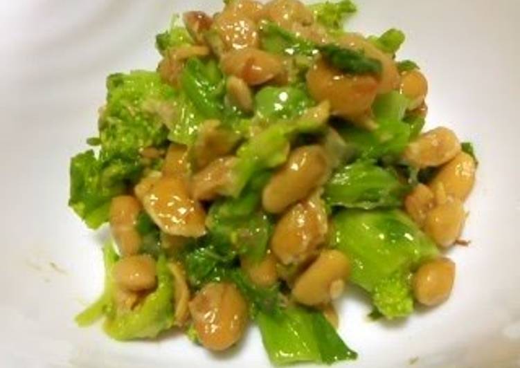 Easiest Way to Prepare Ultimate Broccolini &amp; Natto with Bonito Flakes