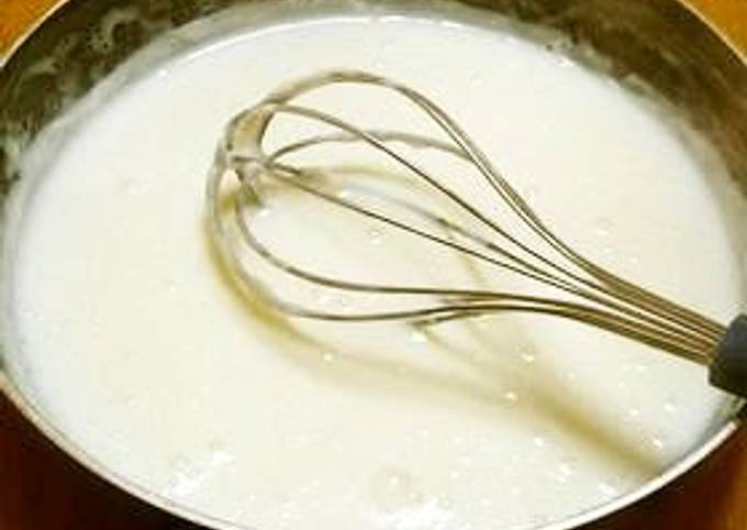 Steps to Prepare Quick Butter-Free Healthy White Sauce Made with Rice Flour