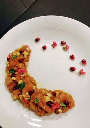 Foto principal de Tartar de salmón con manzana verde y granada