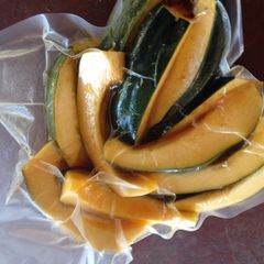 A picture of Sous Vide Acorn Squash With Browned Butter And Rosemary.