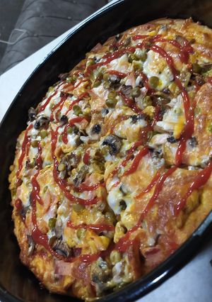 عکسی از دستور پیتزا مرغ و قارچ