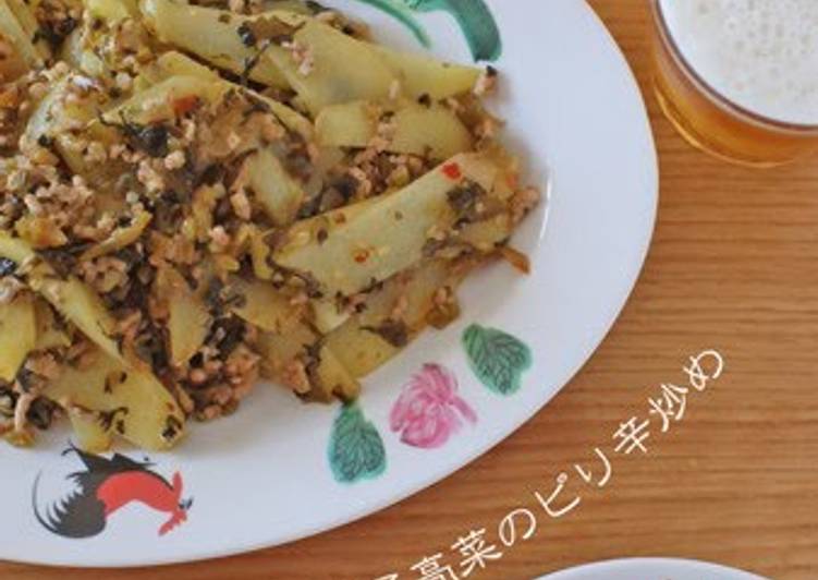 Simple Way to Make Perfect Spicy Takana &amp; Potato Stir-fry