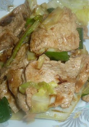 A picture of Vegetarian Twice Cooked "Pork".