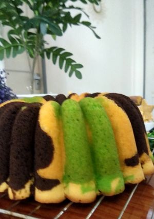 Foto resep Marble Cake Tiga Rasa Super Moist dan Anti Seret