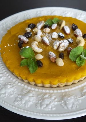 A picture of No-Bake Kabocha Tart.