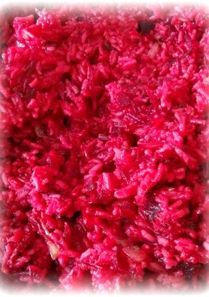 A picture of Beetroot rice.