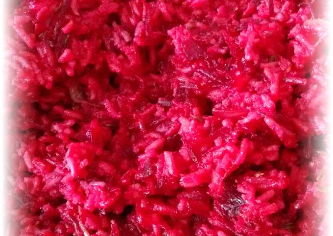 Recipe of Quick Beetroot rice