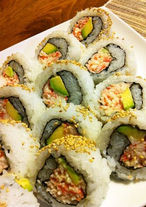 A picture of Crowd Pleasing California Rolls.