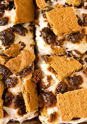 A picture of Easy S'more Brownie Bars.