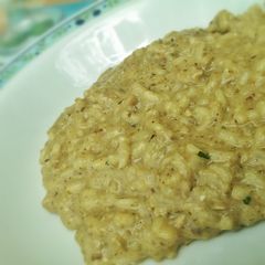 A picture of Creamy porcini mushrooms risotto.