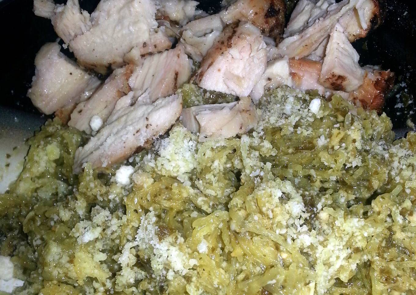 Spaghetti Squash "Pasta" w/ Pesto