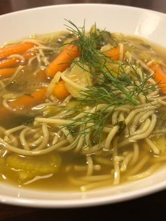 A picture of Immune system boosting fennel & vegetable soup.