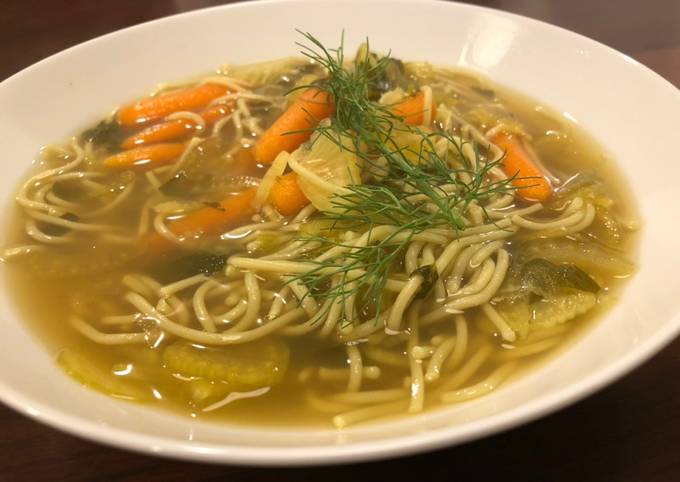 Immune system boosting fennel & vegetable soup