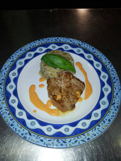 Una foto de Risotto con solomillo