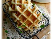 A picture of breakfast waffles baking powder
