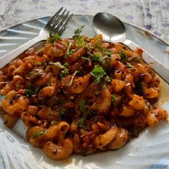 A picture of Spicy Peri peri American vegetable pasta masala.