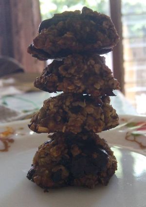 Foto resep 3-ingredients healthy oatmeal cookies