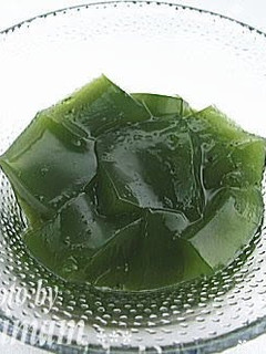 A picture of Matcha Jello.