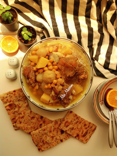 عکسی از دستور آبگوشت قلم و گوشت