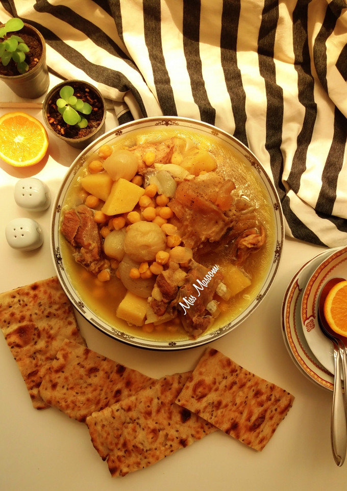 عکسی از دستور آبگوشت قلم و گوشت