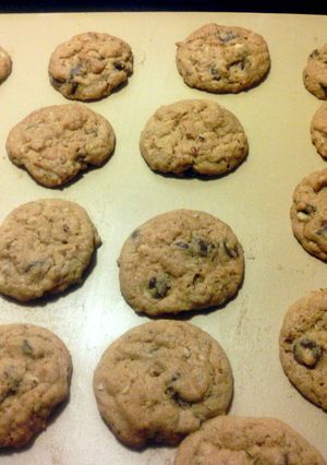 A picture of pecan chip cookie.
