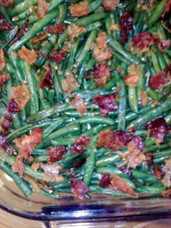 A picture of Green Beans with Bacon & Onions.