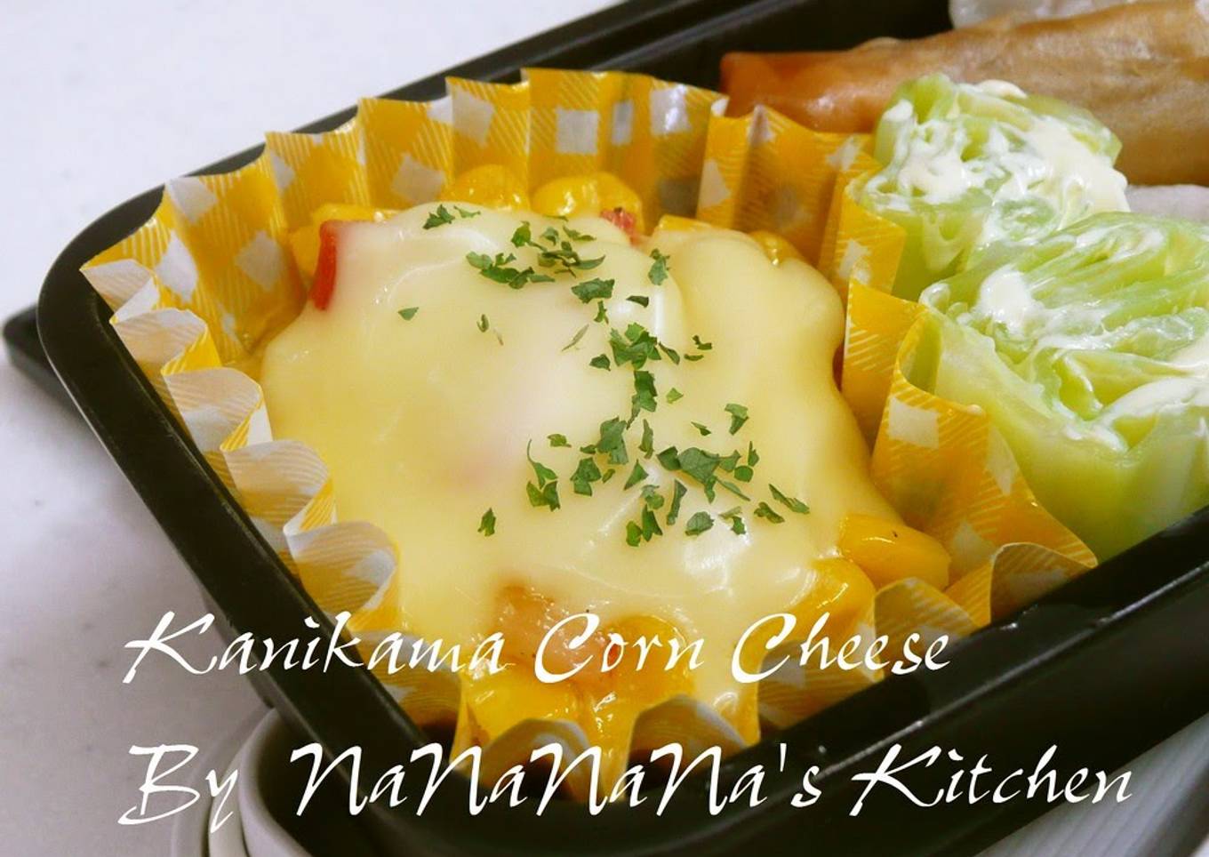 Stacked Baked Crab Sticks, Corns and Cheese