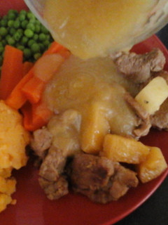 A picture of Sweet Pork with Apple Cinnamon Sauce 😀😊.