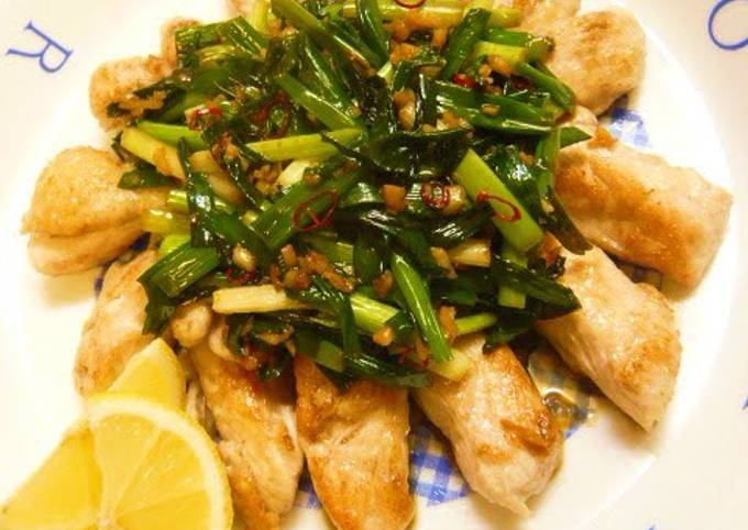 Chicken with Green Onion, Butter and Soy Sauce