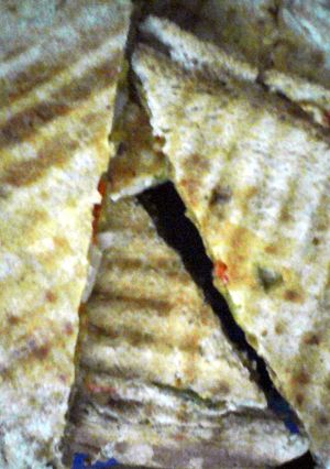 A picture of Healthy Oats-veggie grilled sandwich.