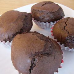 A picture of Easy Molten Chocolate Cake with Pancake Mix and Chocolate.