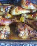 Jamoncitos de pollo al horno con miel y mostaza antigua