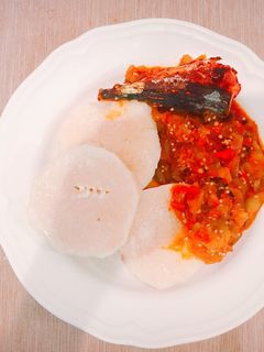 A picture of Garden Egg stew.