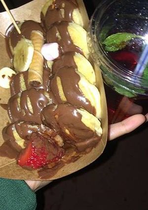 صورة لوصفة بان كيك بالنوتيلا 🖤🍫
