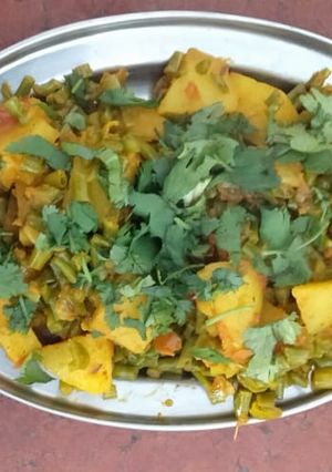 A picture of Moongrey sabzi.