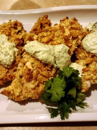 Simple Way Make Recipe Baked chicken, crispy style with green goddess dressing that is Delicious, Delicious}