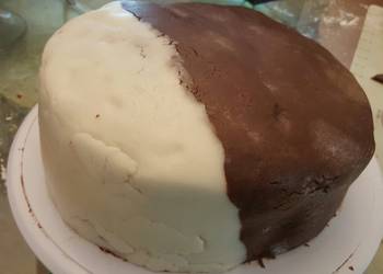 Latest Recipe Black and White Cake Delicious