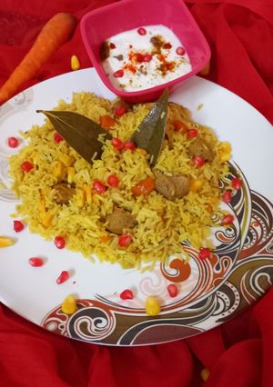 A picture of Shortcut Soya Chunks Biryani.