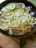 Refreshing Chilled Udon Noodles with Sudachi Citrus