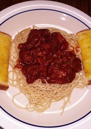 A picture of spaghetti sauce.