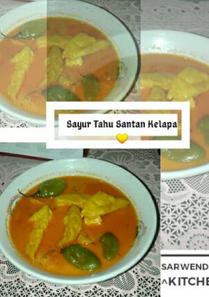 Foto resep Sayur Tahu Santan Kelapa 😙