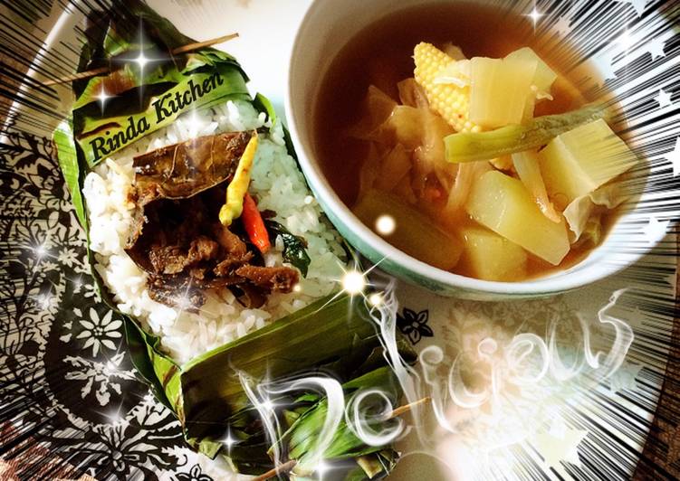 kumpulan bikin Nasi Bakar Ikan Tongkol (Wangi Gurih dan Pedas) dan Sayur Asem Apa Adanya 😁 yang sedap