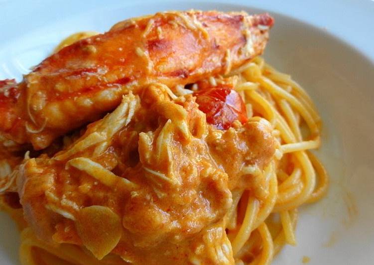 Steps to Make Ultimate Tomato Pasta with King Crab