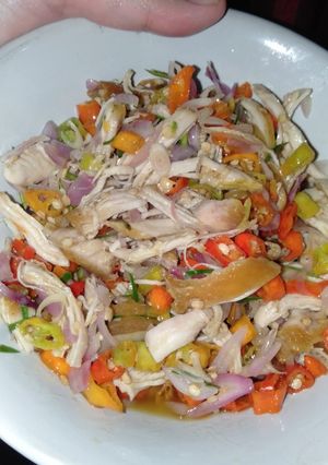 Foto resep Sambal matah ayam suwir