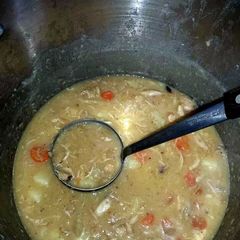 A picture of chicken soup.