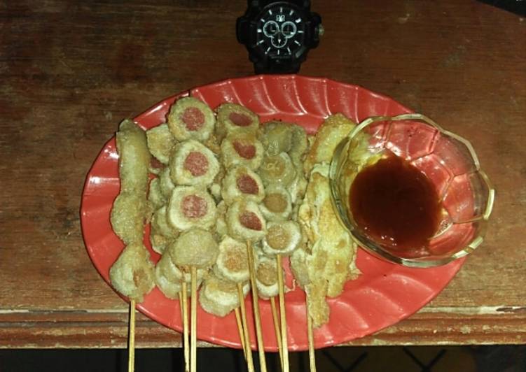 Recipe of Refreshing Sate sosis gulung

