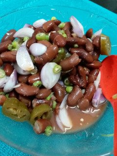 A picture of Red Kidney Beans Salad/Rajma Salad.