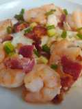 Stir fried shrimps with egg whites