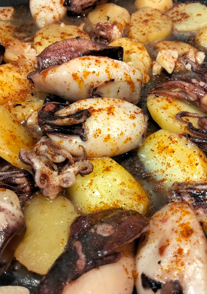 Una foto de Chipirones a feira